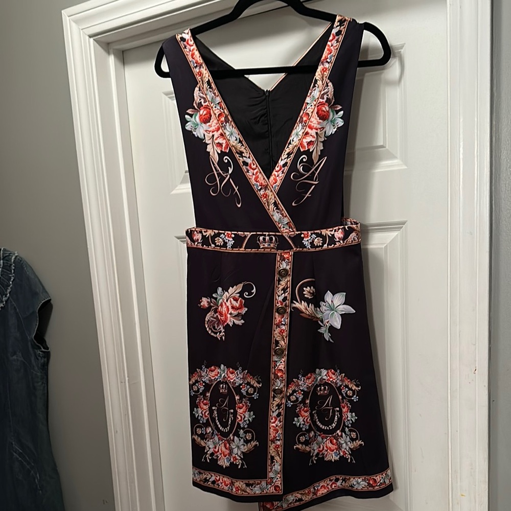JC Collection Floral Black Sleeveless Dress